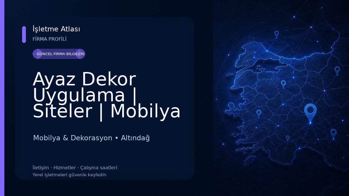 Ayaz Dekor Uygulama | Siteler | Mobilya Dekor | Mimari Projeler Mobilya & Dekorasyon