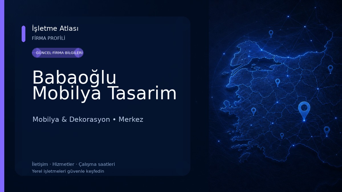 Babaoğlu Mobilya Tasarim Mobilya & Dekorasyon