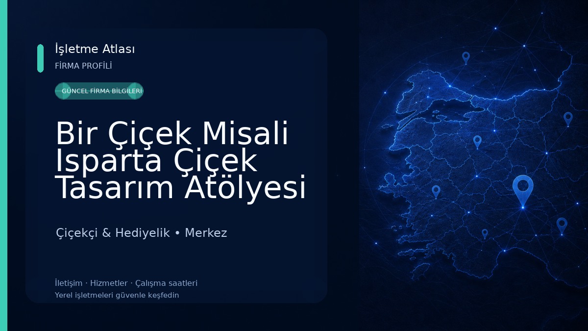 Bir Çiçek Misali Isparta Çiçek Tasarım Atölyesi 