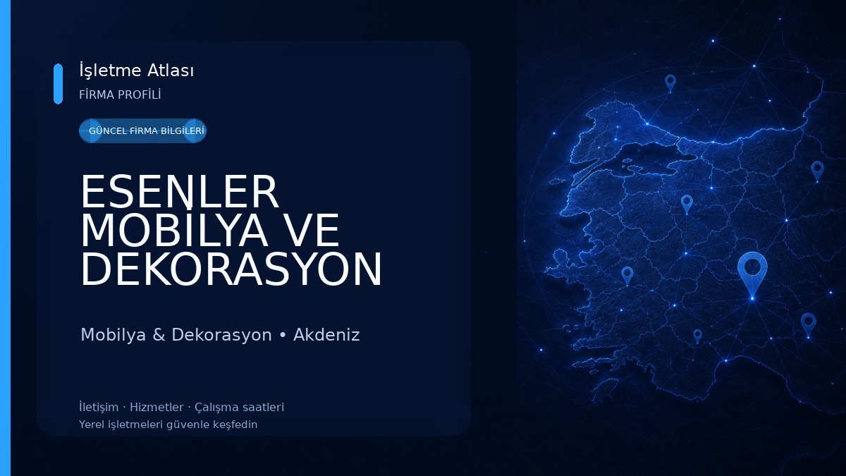 ESENLER MOBİLYA VE DEKORASYON Mobilya & Dekorasyon