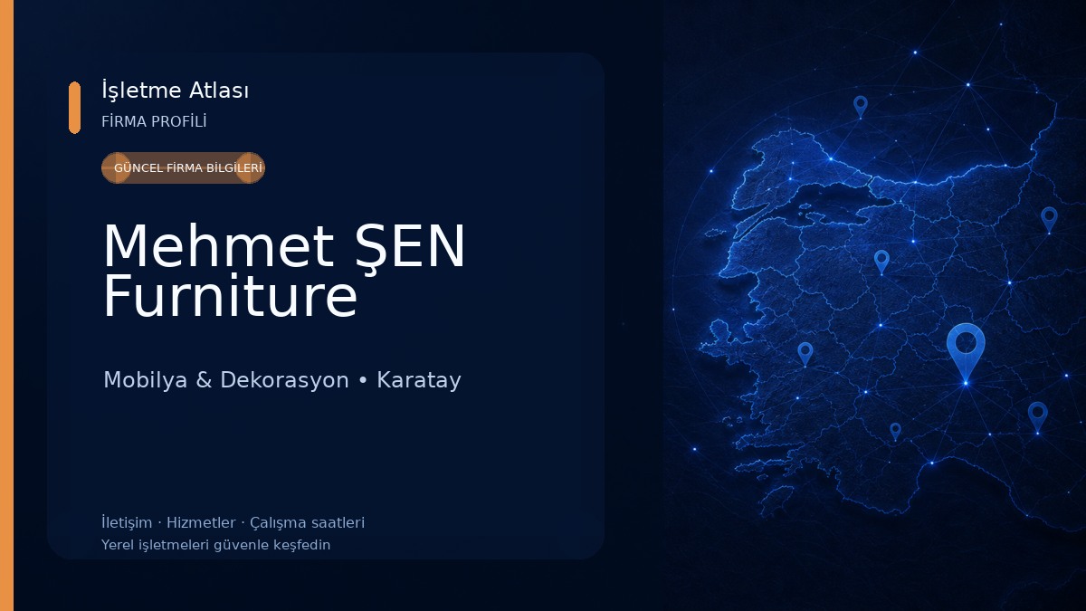 Mehmet ŞEN Furniture Mobilya & Dekorasyon